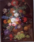 Floral, beautiful classical still life of flowers.090
